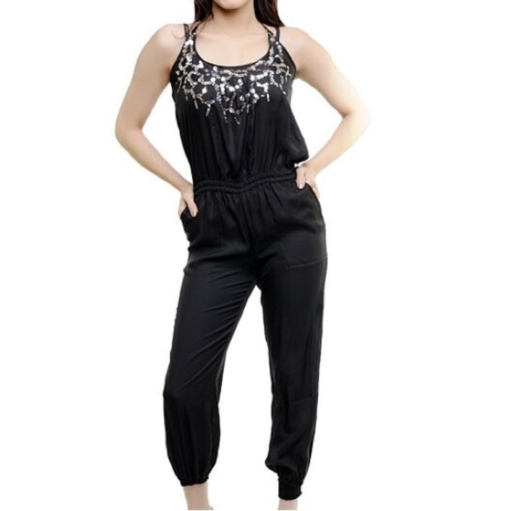 NEW Rebecca Taylor Jumpsuit with Sequins